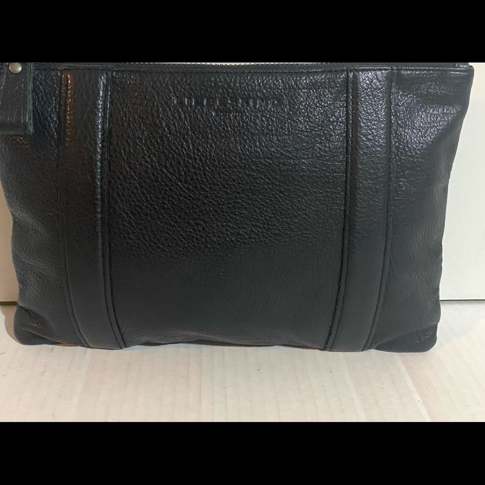 Liebeskind black leather pouch clutch bag